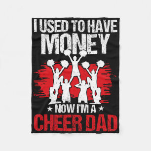Cheer Dad Cheerleading Fathers Day Fleece Blanket