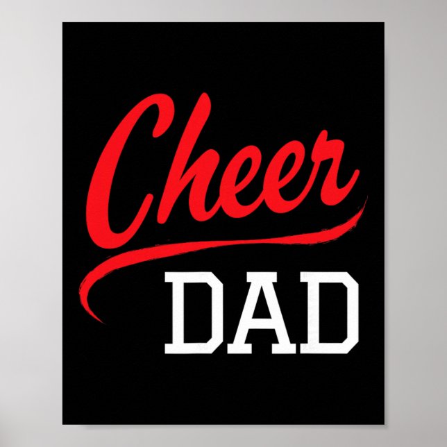 Cheer Dad Cheerleading Red  Poster (Front)