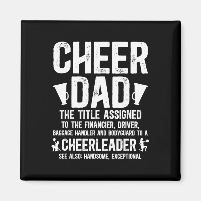 Cheer Dad Definition Cheerleading Dad Of A Cheerle Magnet (Front)