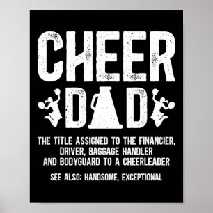 Cheer Dad Definition Cheerleading Dad Of A Cheerle Poster