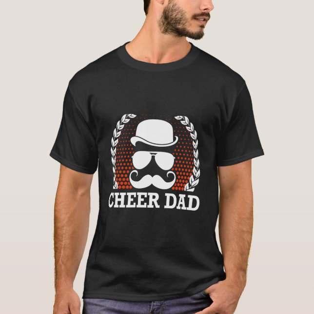 Cheer Dad Fathers Day Cheerleading Parents Cheerle T-Shirt (Front)