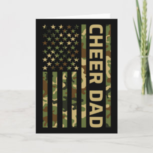 Cheer Dad Flag Cheerleading Card