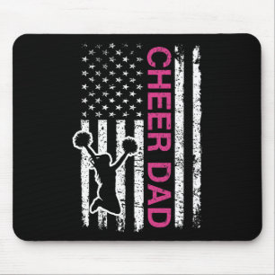 Cheer Dad Flag Pink Cheerleading Mouse Pad