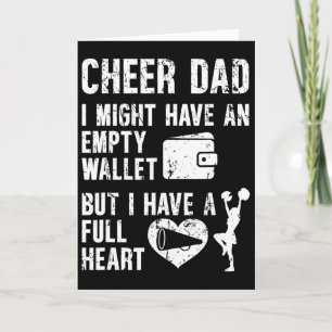 Cheer Dad Full Heart Cheerleader Dad Cheerleading Card