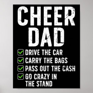 Cheer Dad Funny Cheerleading Dad Of A Cheerleader Poster