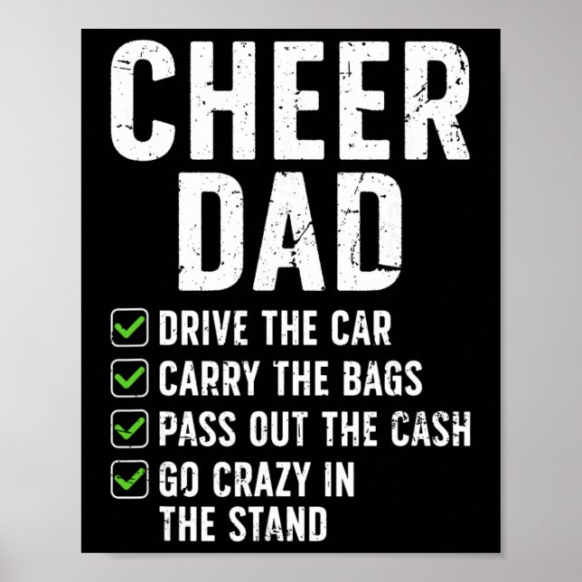 Cheer Dad Funny Cheerleading Dad Of A Cheerleader  Poster (Front)