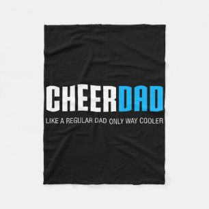 Cheer Dad Funny Cute Father's Day Gift Cheerleadin Fleece Blanket