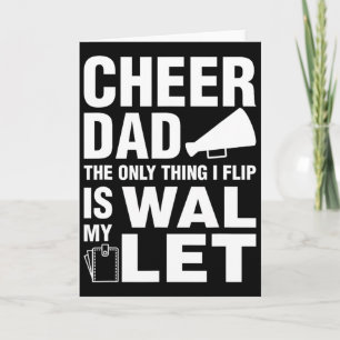 Cheer Dad Gift Wallet Flip Funny Cheerleading Card