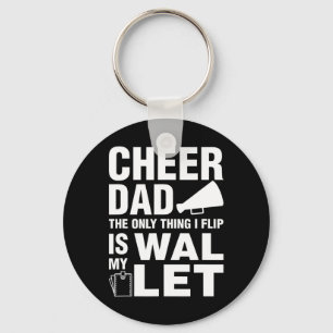 Cheer Dad Gift Wallet Flip Funny Cheerleading Key Ring