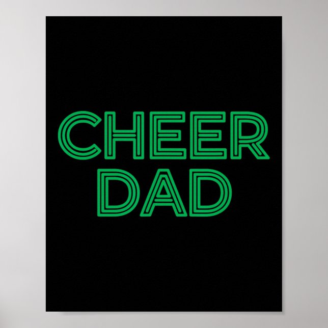 Cheer Dad Green Cheerleading _1  Poster (Front)