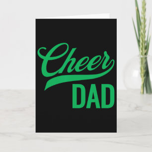 Cheer Dad Green Cheerleading Matching Parents _1 Card