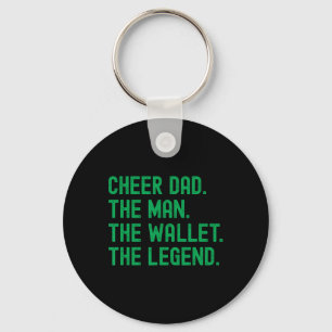 Cheer Dad Green Funny Cheerleading Man Wallet Lege Key Ring