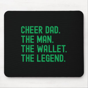 Cheer Dad Green Funny Cheerleading Man Wallet Lege Mouse Pad