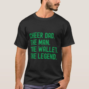 Cheer Dad Green Funny Cheerleading Man Wallet Lege T-Shirt