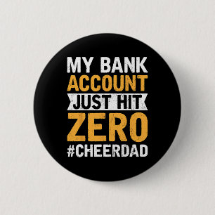 Cheer Dad Nk Account Zero Funny Cheerleader Dad  6 Cm Round Badge