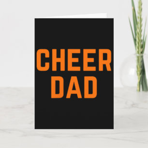 Cheer Dad Orange Cheerleading Pocket Card