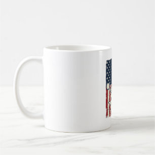 Cheer Dad Patriotic American Flag Vector Shirt Des Coffee Mug
