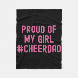 Cheer Dad Pink Cheerleading _2 Fleece Blanket