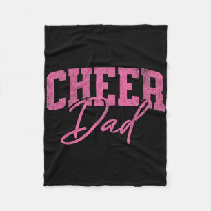 Cheer Dad Pink Cheerleading _3  Fleece Blanket