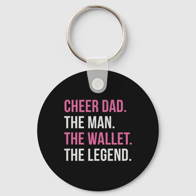 Cheer Dad Pink Cheerleading _4  Key Ring (Front)