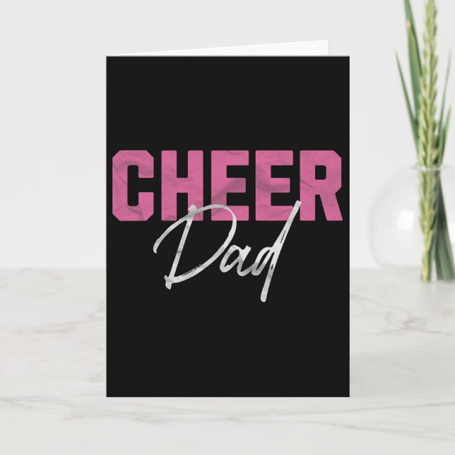 Cheer Dad Pink Cheerleading _5  Card (Front)