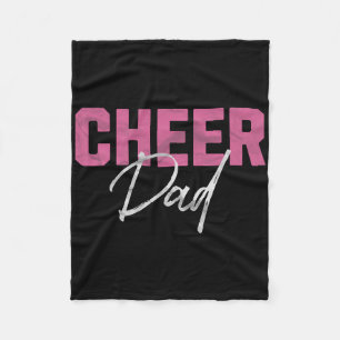 Cheer Dad Pink Cheerleading _5  Fleece Blanket