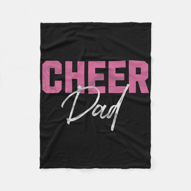 Cheer Dad Pink Cheerleading _5  Fleece Blanket (Front)