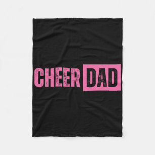 Cheer Dad Pink Cheerleading Fleece Blanket