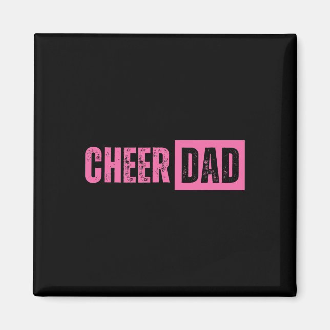 Cheer Dad Pink Cheerleading  Magnet (Front)