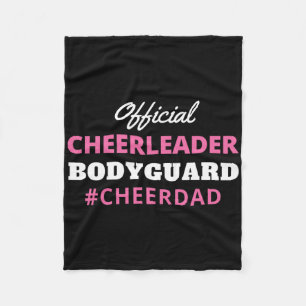 Cheer Dad Pink Official Cheerleading Bodyguard  Fleece Blanket