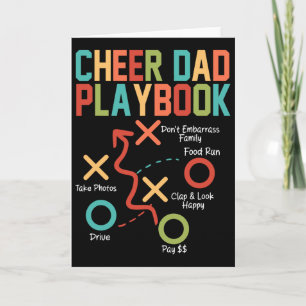 Cheer Dad Playbook Cheerleading Dad Father's Day M Card