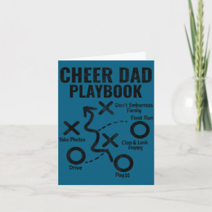 Cheer dad playbook funny proud cheerleading menChe Card