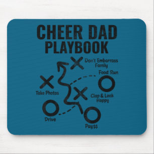 Cheer dad playbook funny proud cheerleading menChe Mouse Pad