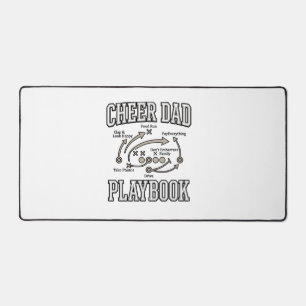Cheer Dad Playbook Vintage Vector Shirt Design_1 Desk Mat
