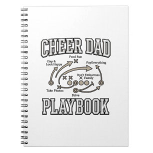 Cheer Dad Playbook Vintage Vector Shirt Design_1 Notebook