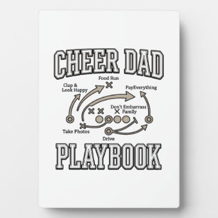 Cheer Dad Playbook Vintage Vector Shirt Design_1 Plaque
