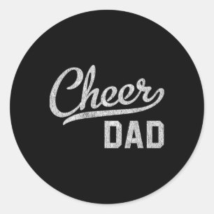 Cheer Dad Proud Cheerleading Dad Gift Small Classic Round Sticker