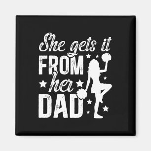 Cheer Dad Proud Dad Of A Cheerleader Father Magnet