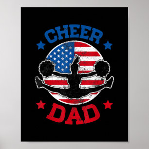 Cheer Dad Proud Fathers Day Cheerleading Girl Poster