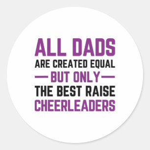 Cheer Dad Purple Best Cheerleading Classic Round Sticker