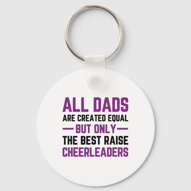 Cheer Dad Purple Best Cheerleading  Key Ring (Front)