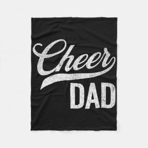 Cheer Dad Red And White Cheerleading Matching Pare Fleece Blanket