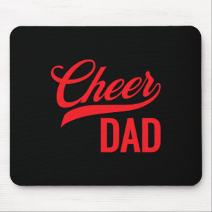 Cheer Dad Red And White Cheerleading Matching Pare Mouse Pad