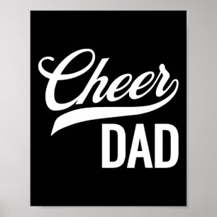 Cheer Dad Red And White Cheerleading Matching Pare Poster