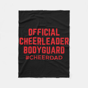 Cheer Dad Red Bodyguard Cheerleading  Fleece Blanket