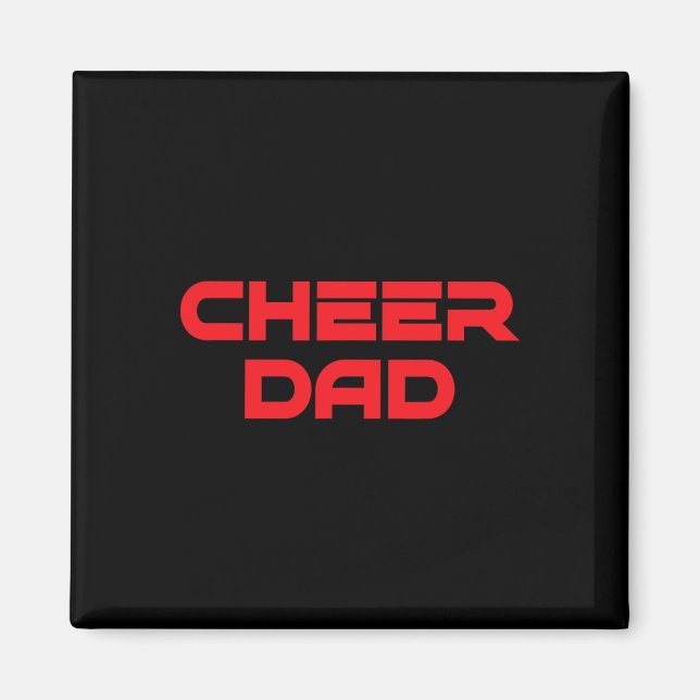 Cheer Dad Red Cheerleading  Magnet (Front)
