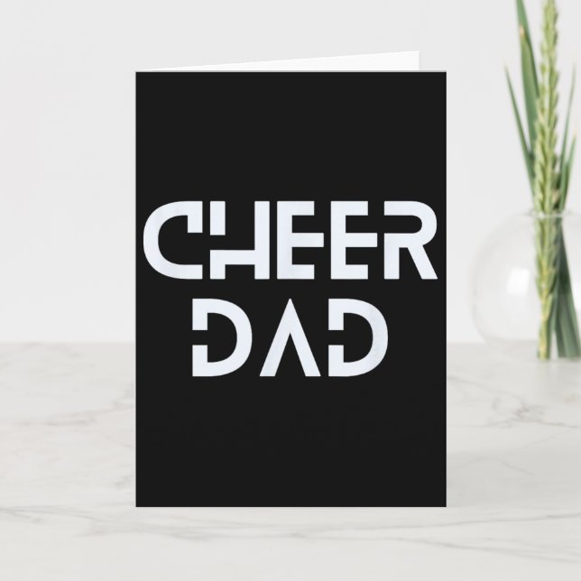 Cheer Dad Royal Blue Cheerleading  Card (Front)