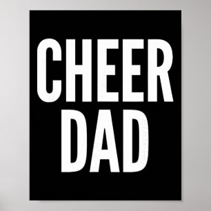 Cheer Dad Royal Blue Cheerleading Matching Parents Poster