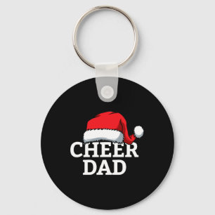 Cheer Dad Santa Christmas Funny Cheerleading Match Key Ring