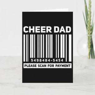 Cheer Dad Scan For Payment Funny Rcode Cheerleadin Card
